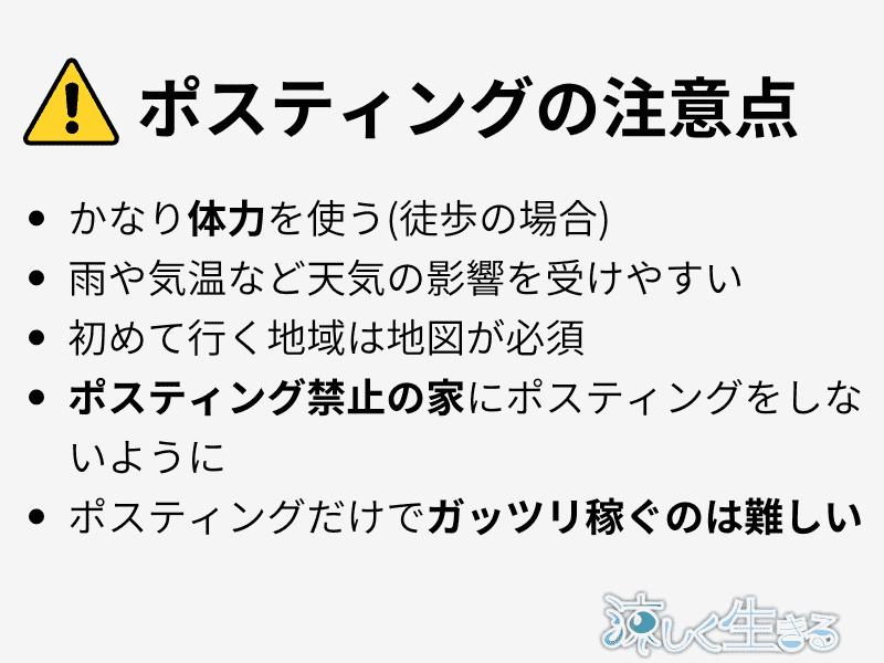 ポスティングのデメリット・注意点